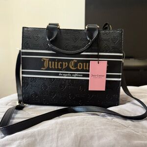 Juicy Couture Black and Gold Billboard Tote Bag NWT
